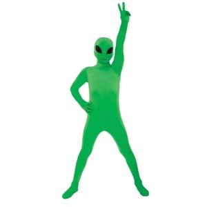 Kids Green Alien Skin Suit Costume